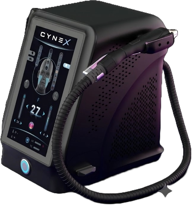 Dispositivo CYNEX — tecnologia premium para barbeiros